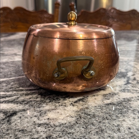 Copper Pot with Brass Handles - Picture 2 of 10